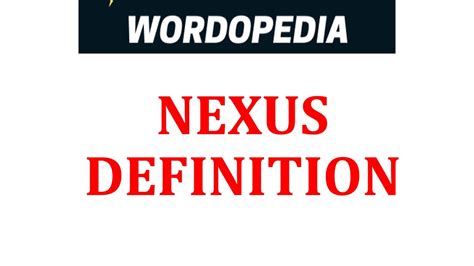 nexus definition legal